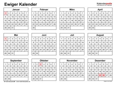 EWIGER KALENDER .